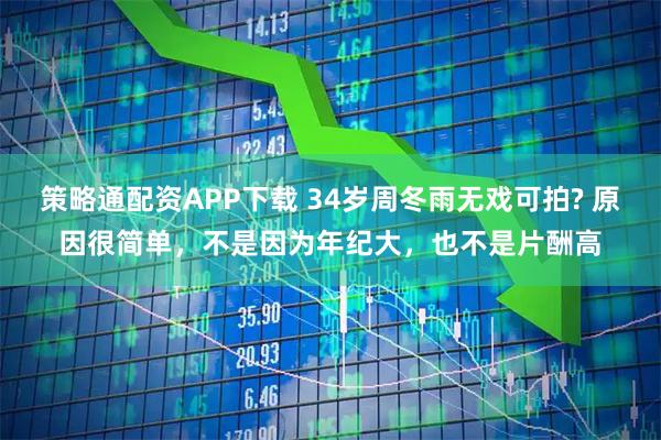 策略通配资APP下载 34岁周冬雨无戏可拍? 原因很简单，不是因为年纪大，也不是片酬高